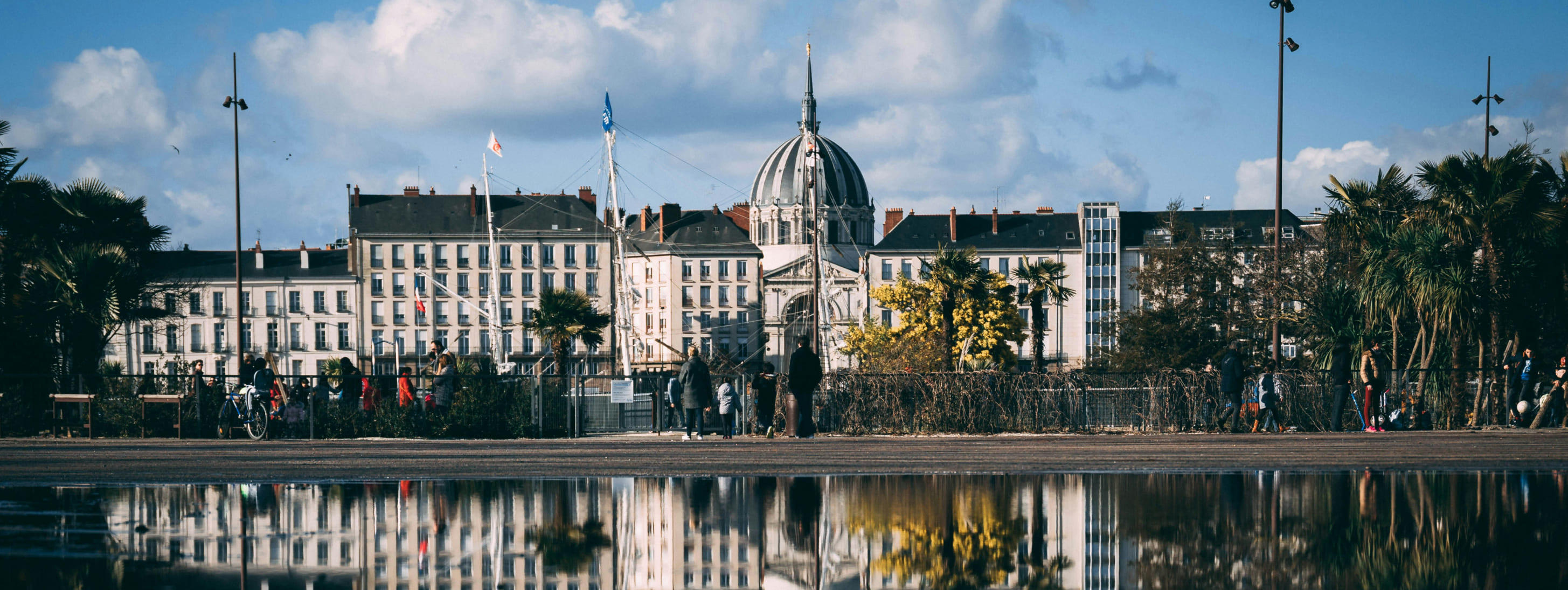 Bâtiment historique Nantais sous le soleil d'une journée d'été
